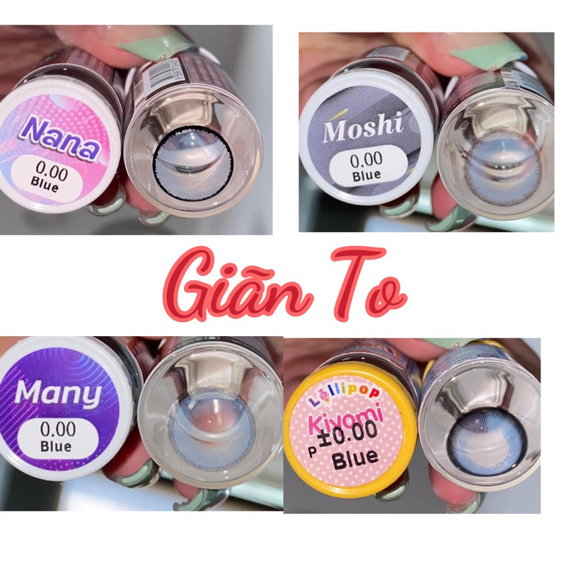 [20 Mẫu]Lens Không Độ Xanh Dương + Khay đơn