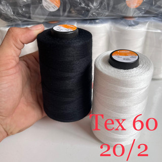 Chỉ may công nghiệp trắng đen sợi LỚN 20/2 hàng cty 2500m/cuộn