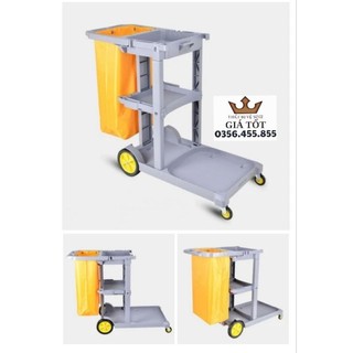 Xe đẩy dọn vệ sinh,dọn phòng khách sạn - Hàng nhập khẩu