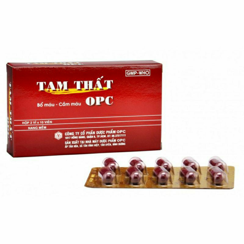 TAM THẤT OPC⚡CAM KẾT CHÍNH HÃNG ⚡Giúp bồi bổ khí huyết hộp 20 viên