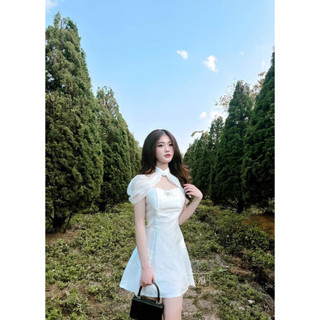 Váy LOVELYN DRESS dáng cúp ngực tay voan by The Camellia Studio
