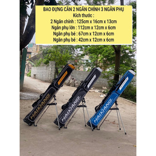 Bao đựng cần cao cấp HAIXIANGdạng cứng 125cm gồm có 2ngăn chính 3 ngăn phụ