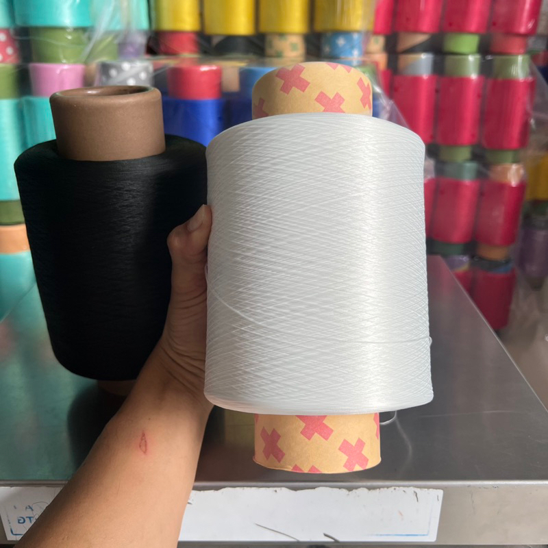 Tơ trắng đen 150 loại cuộn siêu lớn 1kg/ cuộn hàng loại 1