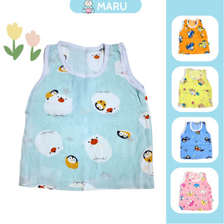 Áo ba lỗ bé trai bé gái, áo ba lỗ lanh lụa loại đẹp thoáng mát 5-15 kg Maru Store