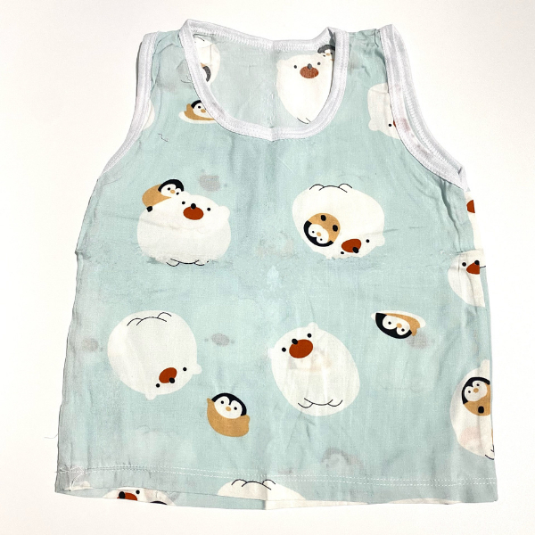 Áo ba lỗ bé trai bé gái, áo ba lỗ lanh lụa loại đẹp thoáng mát 5-15 kg Maru Store