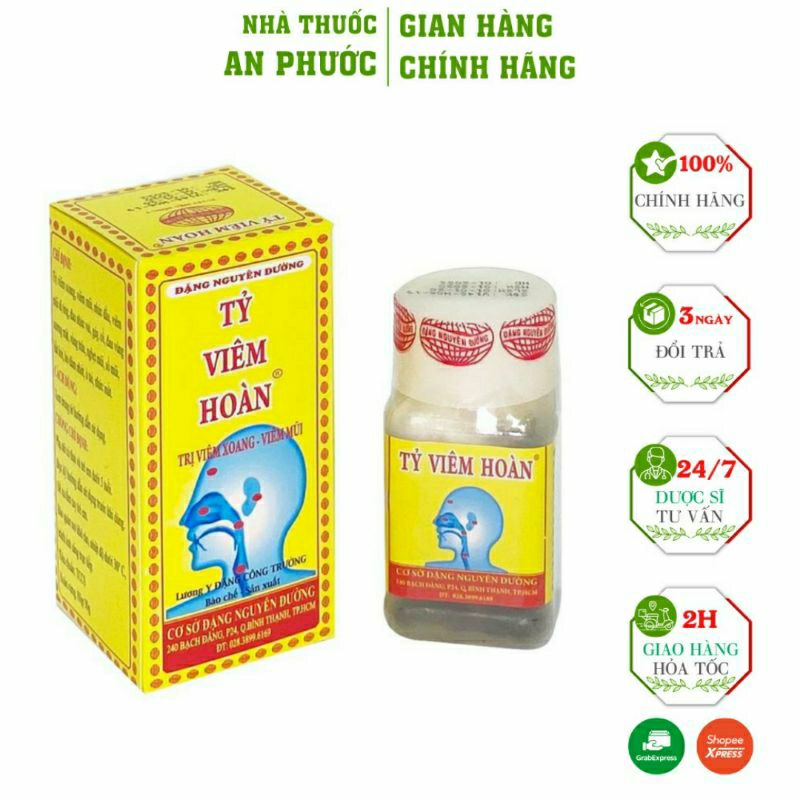 TỶ VIÊM HOÀN⚡CAM KẾT CHÍNH HÃNG ⚡Hổ Trợ vi.êm xoang vi.êm mũi lọ 30gr