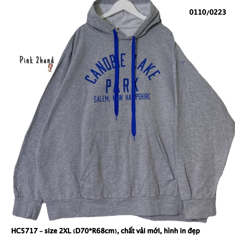 Áo Hoodie 2hand nhập Mỹ Oversize nữ, nam, chất dày, size lớn, form rộng - 110122-1