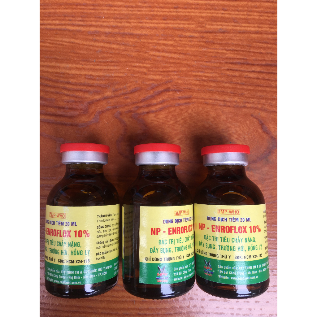 Phân xanh phân trắng Enroflox 20ml x 3 lọ
