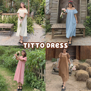 Váy Thô Dáng Suông Tay Bồng Bo Chun Tay - Titto Closet