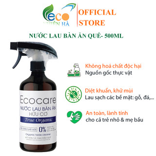 Nước lau kính ECOCARE 500ml tinh dầu quế, lau bàn ăn, lau bếp, đuổi muỗi, khử khuẩn