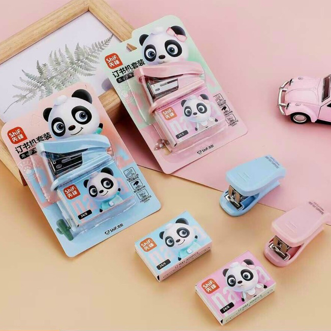 Máy bấm ghim mini kèm hộp ghim hình thú  【】