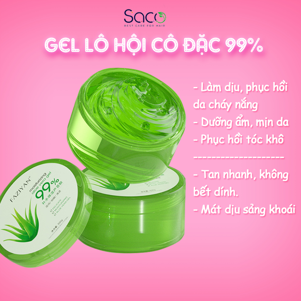 Gel Lô Hội Cô Đặc 99% Faziyan 300G Nội Địa Trung Phục Hồi Da Cháy Nắng, Dưỡng Ẩm Da Và Tóc Thẩm Thấu Nhanh, Không Bết