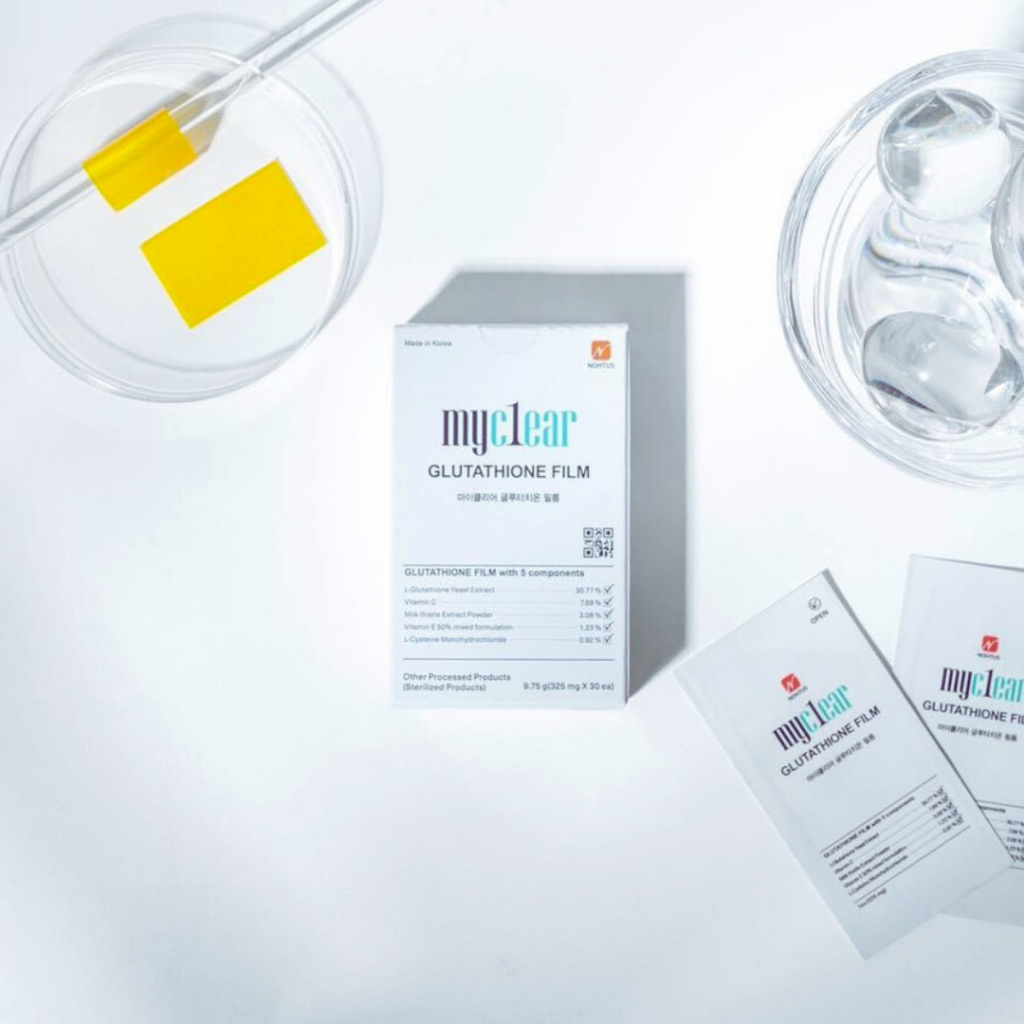FILM NGẬM TRẮNG DA GLUTATHIONE MY CLEAR HÀN QUỐC - Làm Trắng da, Chống lão hóa, giảm thâm, sạm, nám
