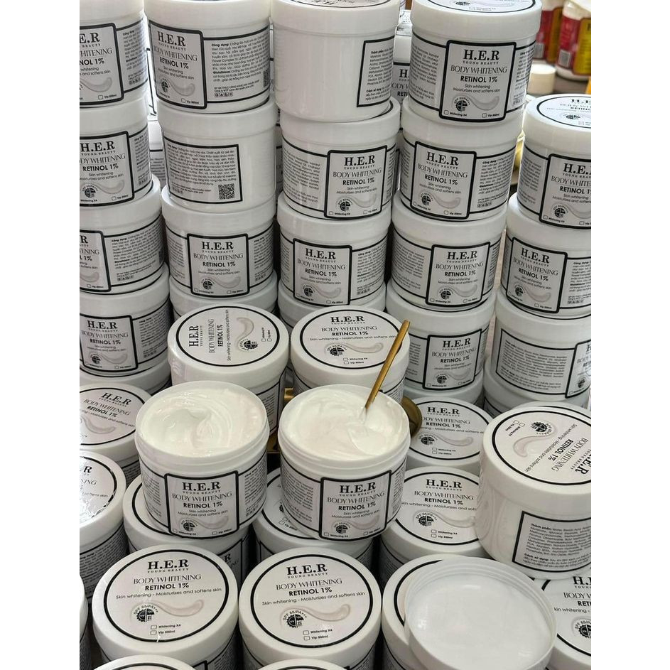 BODY HER-Body RETINOL trắng mạnh cực kì- hũ 500gr