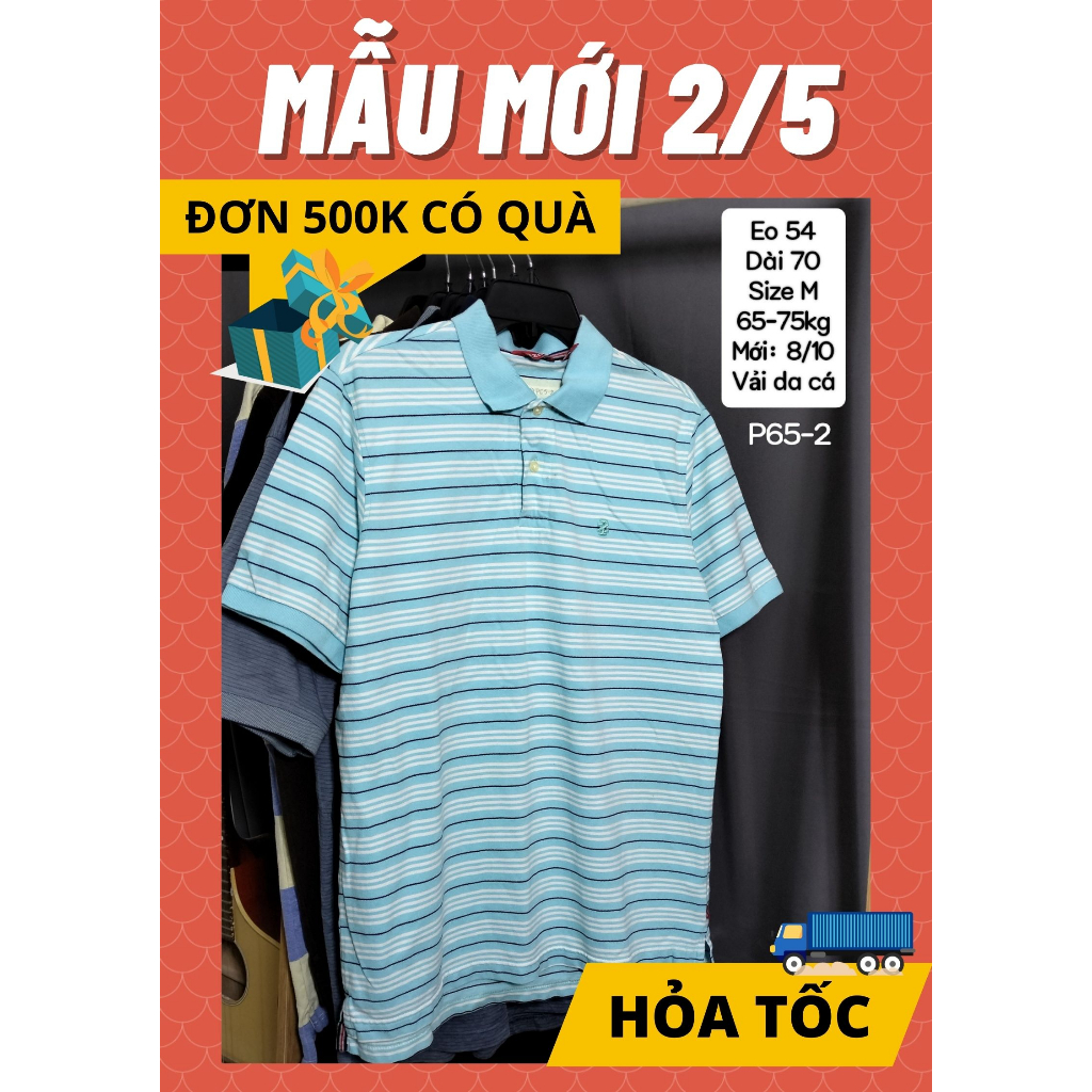 Áo thun cổ trụ 2hand, áo polo 2hand [Gò Vấp/Hỏa Tốc]