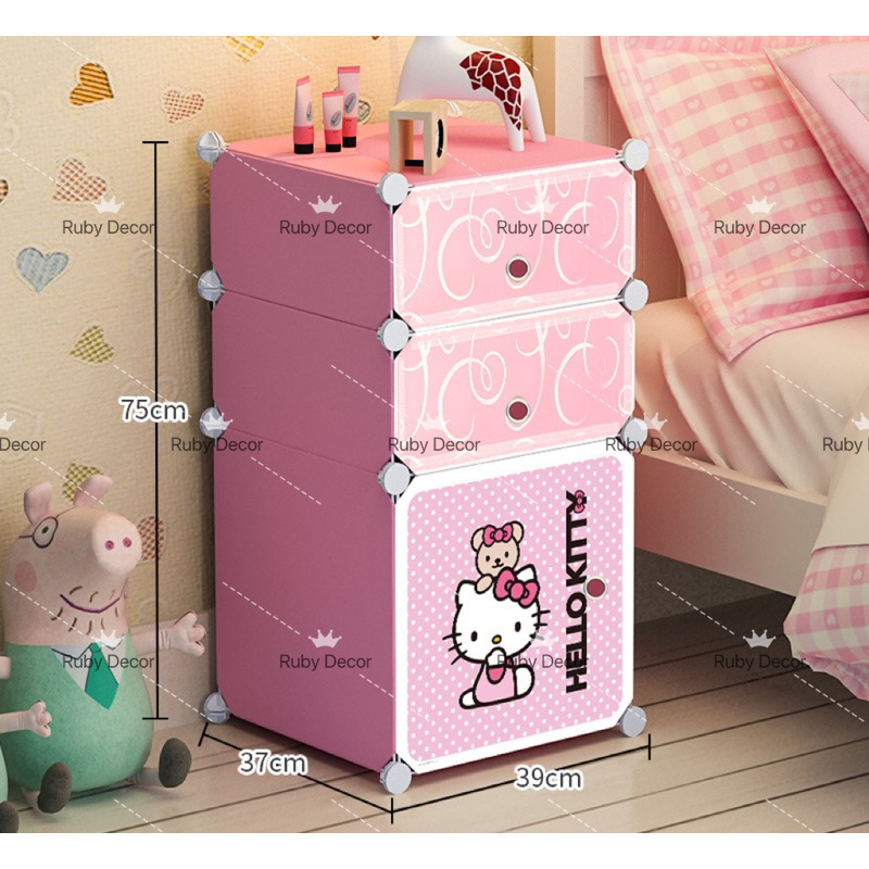 Tủ đầu giường nhựa lắp ghép 40 sự lựa chọn
