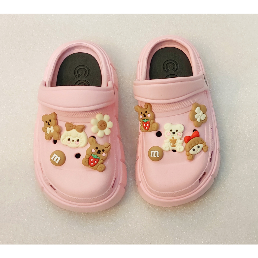 Dép Sục cross bé gái dép xăng đan nhựa eva êm mềm chống trơn trượt cao 3cm cho bé gái KA03