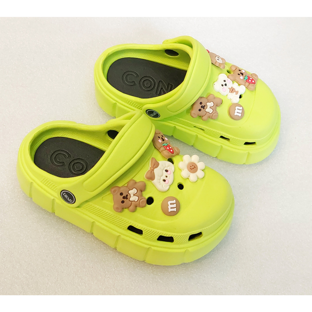 Dép Sục cross bé gái dép xăng đan nhựa eva êm mềm chống trơn trượt cao 3cm cho bé gái KA03