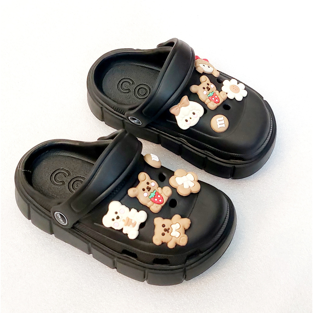 Dép Sục cross bé gái dép xăng đan nhựa eva êm mềm chống trơn trượt cao 3cm cho bé gái KA03