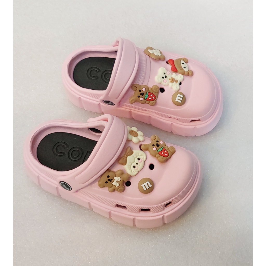 Dép Sục cross bé gái dép xăng đan nhựa eva êm mềm chống trơn trượt cao 3cm cho bé gái KA03