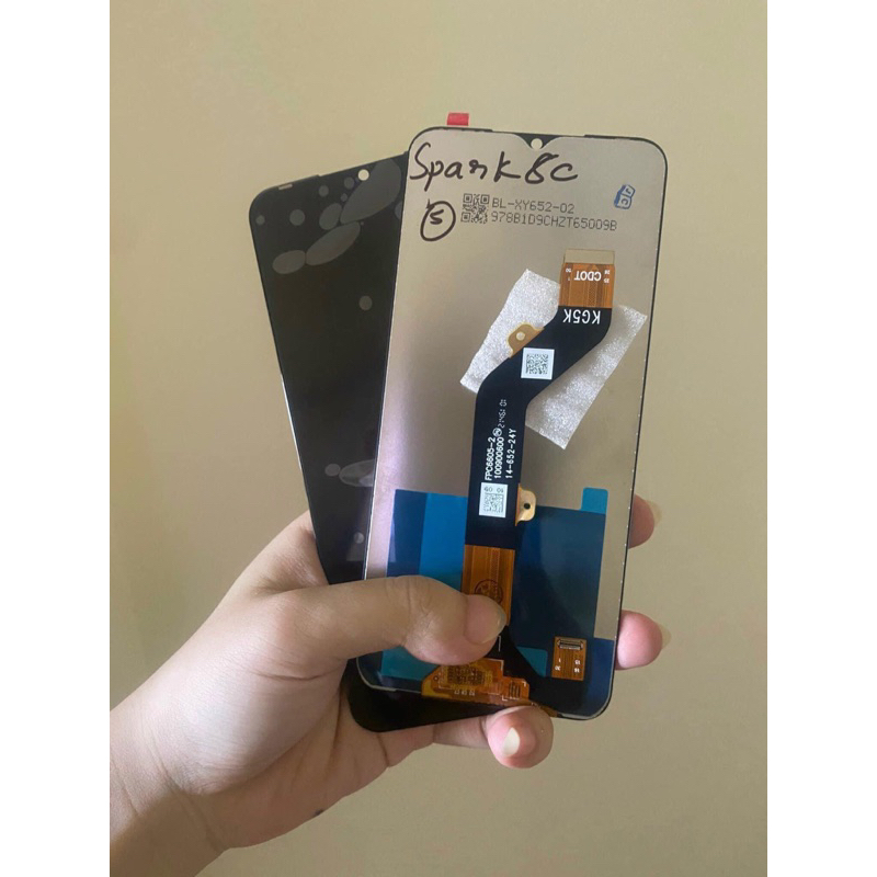 Màn hình tecno spark 8c zin new(keo+ tua vít)