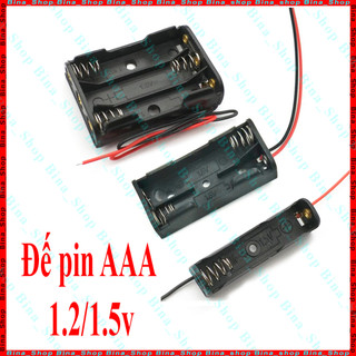 Đế gắn pin AAA 1.2V/1.5V 1 ngăn/2 ngăn/3 ngăn Đế pin 3A nối tiếp có dây