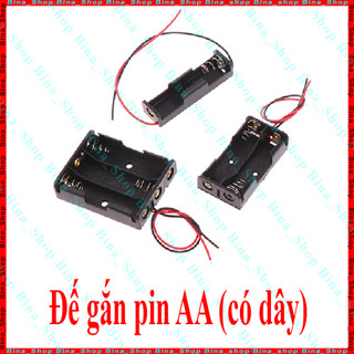 Đế gắn pin AA 1.5v Đế pin AA 1 ngăn/2 ngăn/ 3 ngăn có dây