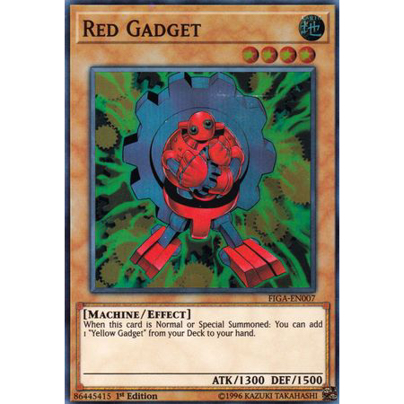 THẺ BÀI YUGIOH PHIÊN BẢN TIẾNG ANH: Red Gadget - FIGA-EN007 - Super Rare 1st Edition