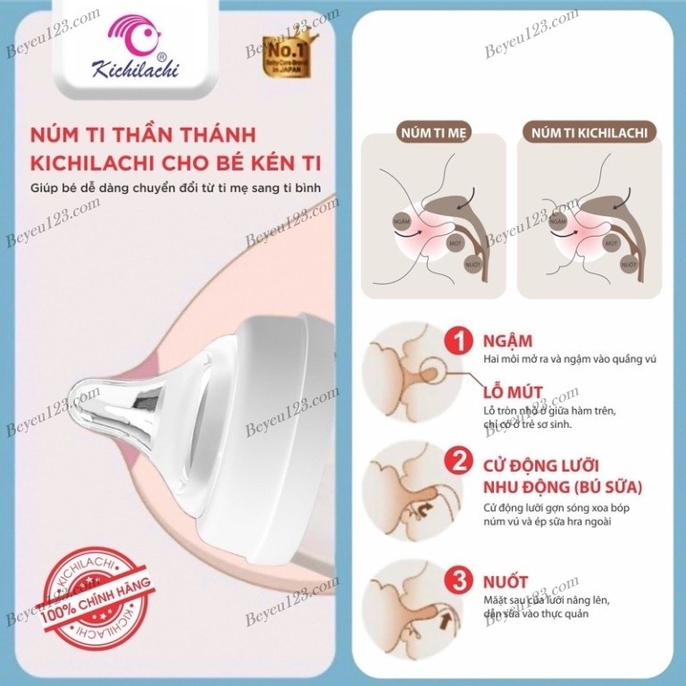 Bình Sữa PP Cổ rộng 160ml Kichilachi Kichi