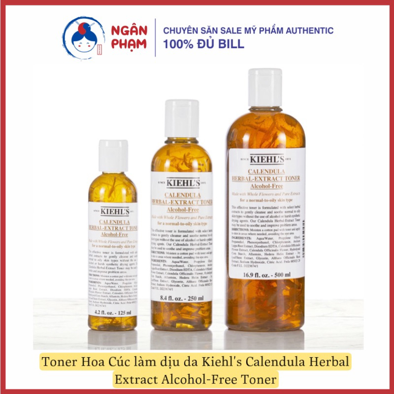Toner hoa cúc Kiehl's Calendula Herbal Extract Alcohol-Free