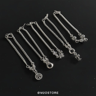 Vòng tay chorme heart titan chống gỉ,lắc tay nam nữ cổ điển màu bạc không gỉ