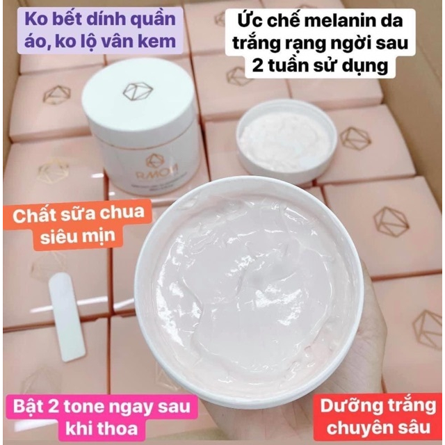 Kem dưỡng trắng da body Rmon White Label Dia Whitening Cream 200ml, da sáng đều màu trắng hồng tự nhiên, luhacosmetics | BigBuy360 - bigbuy360.vn