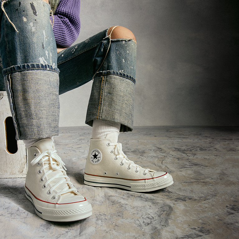 Giày sneaker Converse Chuck 1970s cao cổ màu kem