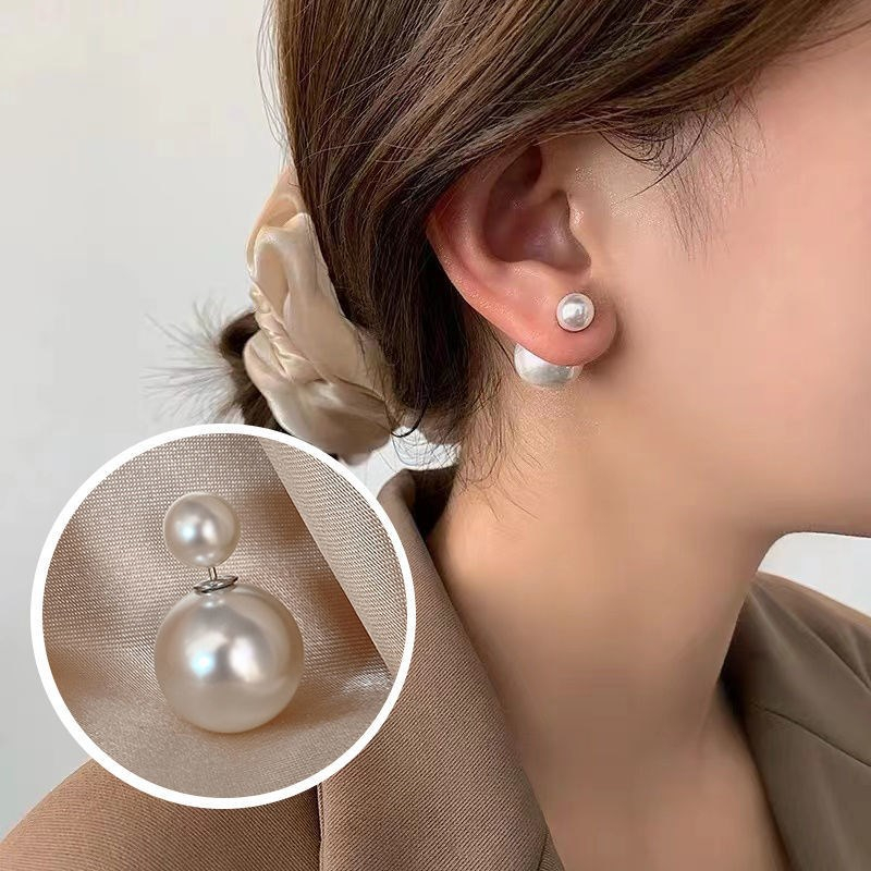 Bông tai nữ ngọc trai nhân tạo chất liệu hợp kim không hoen gỉ khuyên tai phong cách hàn quốc