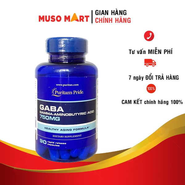 Viên Uống Hỗ Trợ Não Bộ Puritan’s Pride Gaba 750mg