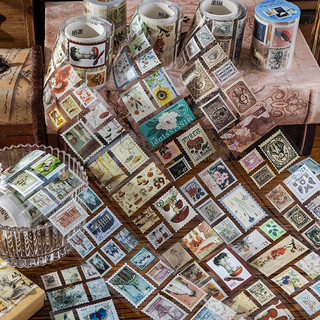 Sticker tem thư kiểu vintage trang trí sổ, làm journal