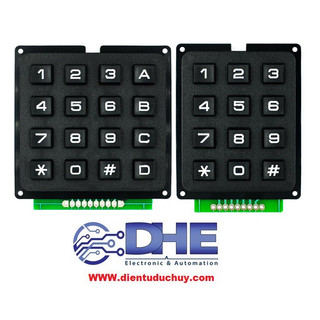 Bàn phím ma trận nhựa cứng 12 phím, 16 phím - kích thước 3x4, 4x4