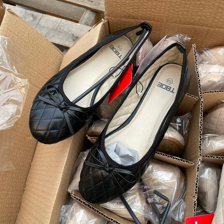 Giày da trần chỉ nơ