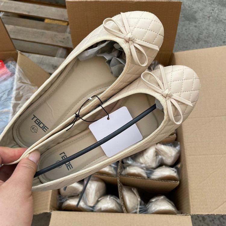 Giày da trần chỉ nơ