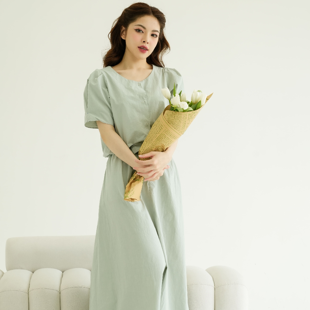 Plainwash.co - Áo Tay Bồng Miabi Cropped Shirt