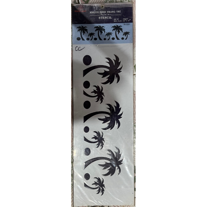 . KHUÔN TRANG TRÍ HOẠ TIẾT STENCIL THANH BÌNH ( Mã 4KH02 )  50cm x 15cm .