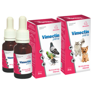 Vimectin pour on - phòng ve, bọ chét, mạt cho chó, mèo - lọ 20ml