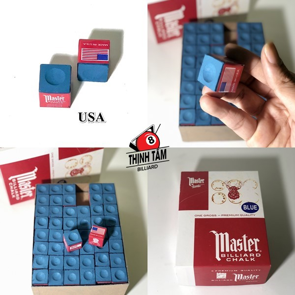 Viên Lơ Bida Mỹ Master Triangle Cao Cấp Chuẩn Vàng Xanh Đỏ CLB