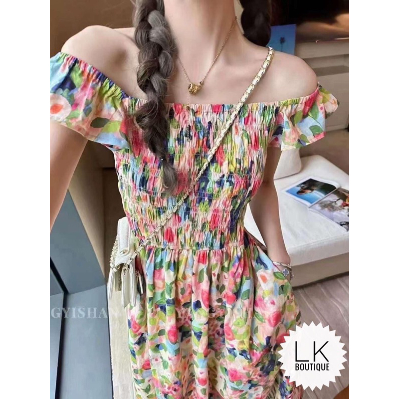 Maxi hoa quảng châu co dãn