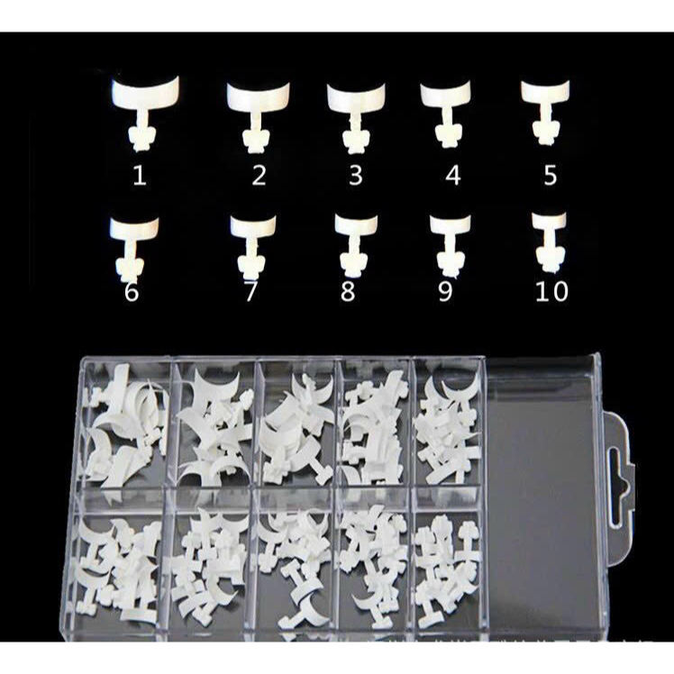 (Hàng mới vềMóng nối kiểu phen đầu móng trắng, chỉ cần dùng keo dán lên dành cho nail