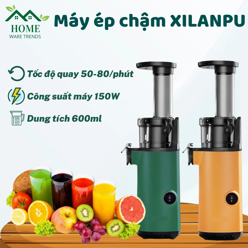 Máy ép chậm mini, máy ép hoa quả, rau củ quả tại nhà đa năng XILANPU chính hãng công suất 150w, bảo hành 12 tháng