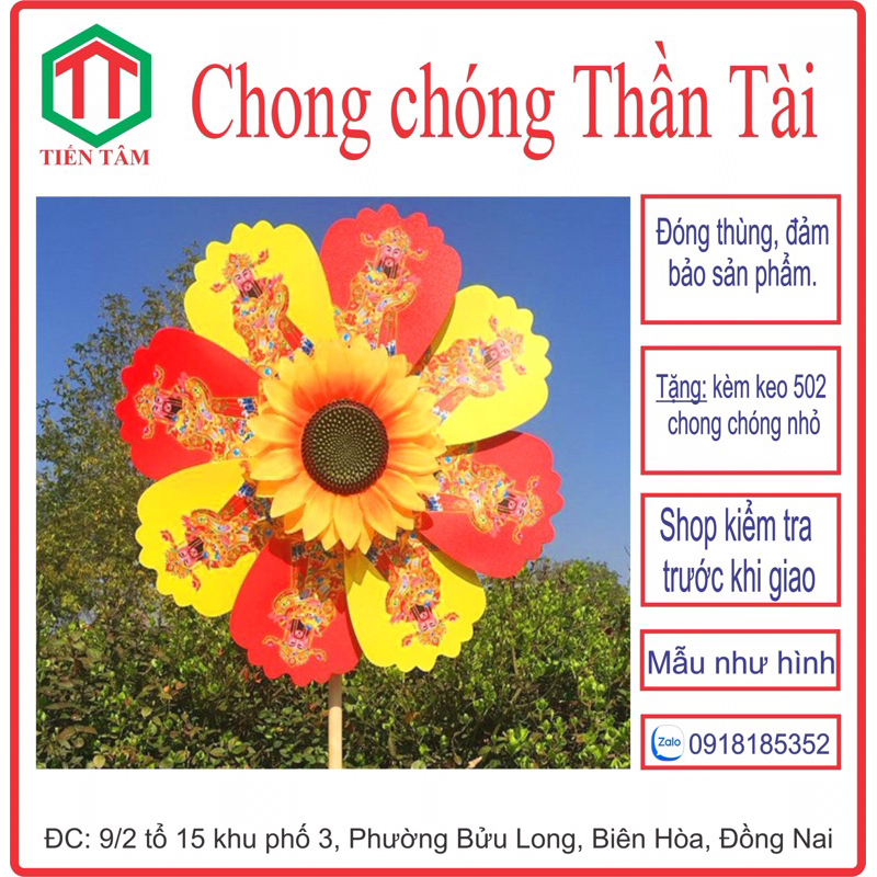 Chong chóng Thần Tài may mắn,  đem lại may mắn cho người bán hàng.
