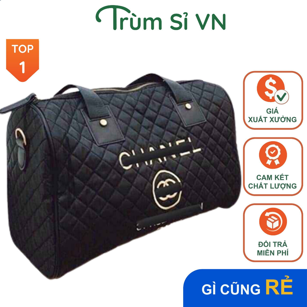 TÚI XÁCH DU LỊCH DA PU CAO CẤP HỌA TIẾT TRÁM CHỐNG NƯỚC LOGO CHỮ THÊU CN AS22200