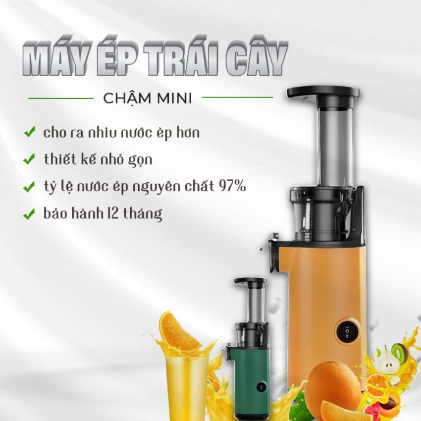 Máy ép chậm mini, máy ép hoa quả, rau củ quả tại nhà đa năng XILANPU chính hãng công suất 80w, bảo hành 12 tháng
