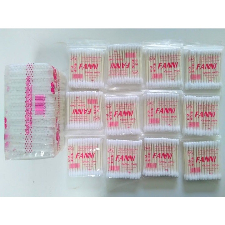 Bông Tăm Fanni, Bông Ngoáy Tai Y Tế  Hàng Việt Nam Bông Gòn Sạch Sẽ, An Toàn Hỗ Trợ Làm Sạch Và Khô Tai